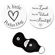 Pocket Tokens Keychain Engraved Double-Sided You Are Loved