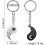 Sun and Moon Keychain Set Yin Yang 2 pcs 4