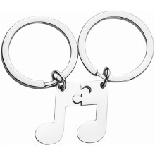Music Note Keychain Set for Couples