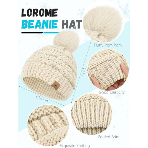 Women's Winter Hat Scarf Gloves Set 3-Piece 1