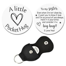 Pocket Hug Keychain for Sister – Double-Sided