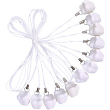 Kids' White Plastic Tooth Holder Necklace Compact