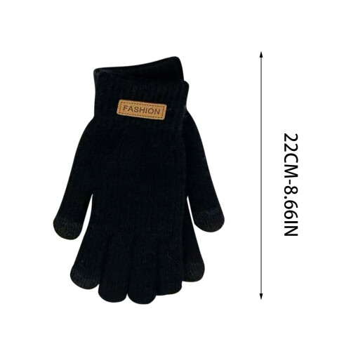 Touch Screen Gloves Men Winter Warm Thick Knit 2