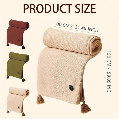 Heated Shawl Portable Electric Blanket 3 Heat Settings 1