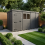 13x5 Pent Composite Shed Tanalised (Single Door, With Windows) 1