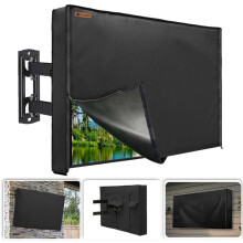 Outdoor TV Cover 50 Inch Black 600D Weatherproof
