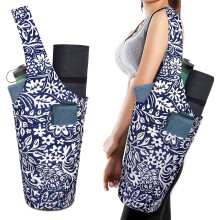 Yoga Mat Bag with Large Side and Zipper Pockets