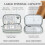 Travel Cable Organizer Bag Waterproof Grey Double-Layer 3
