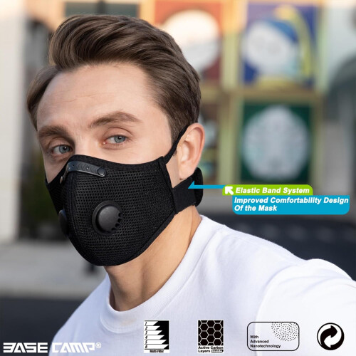 CAMP M Plus Dust Mask Reusable with 6 Activated Carbon 1