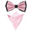 Men's Satin Solid Bow Tie and Pocket Square Set 1