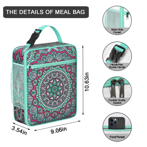 Sac repas imperméable Mandala psychédélique (1 pièce) 1
