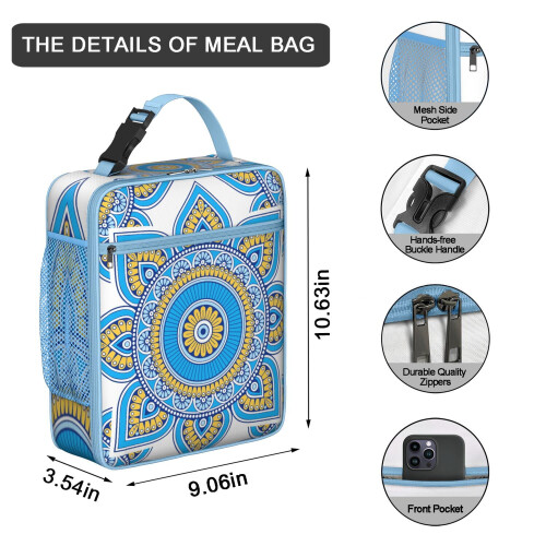 Mandala Thermo-Lunchbox, weiche, wiederverwendbare Kühltasche, 1 Stück 1