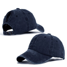Casquette de baseball pour femme avec queue de cheval, bleu marine, taille unique