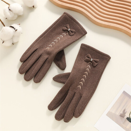 Damen-Winterhandschuhe, wärmend, rutschfest, mit vollen Fingern