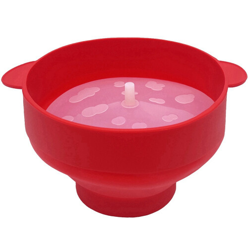 2X Popcorn Popper with Lids - Silicone Popcorn Maker Collapsible Popcorn Bowls Popcorn Container 1