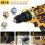 (2 Battery) Electric Cordless Drill Combi Driver 25+3 Torgue Options 3