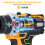 (2 Battery) Electric Cordless Drill Combi Driver 25+3 Torgue Options 4