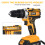 (2 Battery) Electric Cordless Drill Combi Driver 25+3 Torgue Options 9