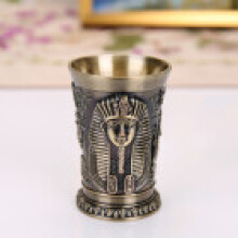 (Style 1)Retro Egyptian Liquor Cup With Carving Design For Bar Decoration Counter