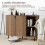 Dřevěná příborník s nastavitelnými policemi a 2 dvířky 5