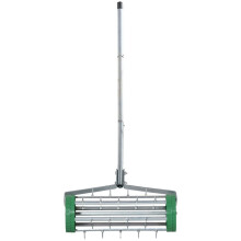 Aireador manual de césped con bandeja recolectora
