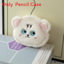 (WhiteCatPlushCoinPurse) Plush Cat White Coin Wallet With Soft Material For Girls Use Casual And