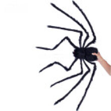 (Black, 30cm) Colorful Halloween Spider Decoration Haunted House Prop Indoor Outdoor Decor