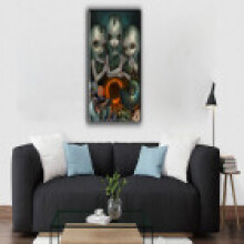 Painting Oil Art Plate Modern Home Decoration Frameless Wall Style Sticker Retro