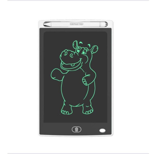(White)Tablet de desenho escrito à mão tablet bloco de notas digital sem papel abs LCD polegadas 85