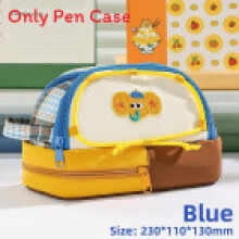 (Blue) Style Youthfriendly Elephant Pen Organizer Portable School Fabric Construction