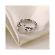 (silver,9)Glamour Steel Gift Engagement Popular Fashion Women Solid Ring Jewelry