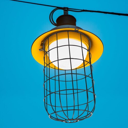 Iron Wire Lampshade Frame Pendant Light Black 1