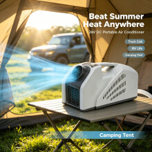 220V RV Camping Mini Outdoor Caravan Tent Air Conditioner DC 12V/24V