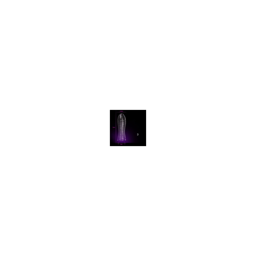 (Transparent, D) Crystal Ejaculation Penis Delay Sleeve Cock Erection Ring Sexual Male Aid Condom