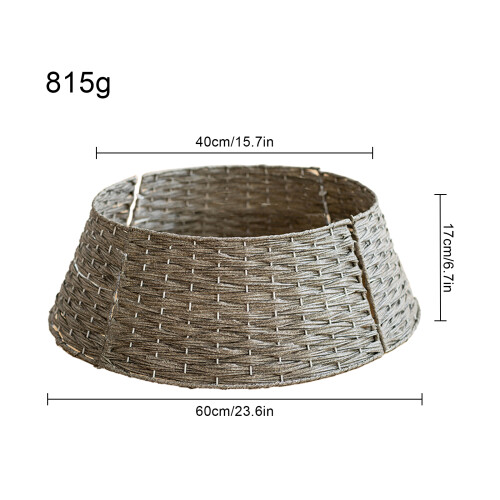 Christmas Tree Skirt Rattan Stand Base Cover 1