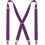Men's Solid Color Adjustable Suspenders with 4 Clips 1