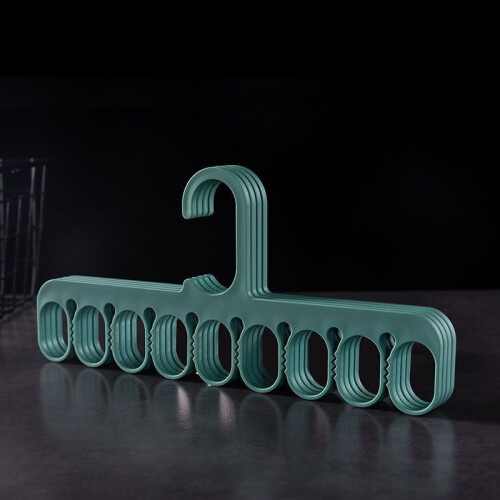 (Green)Durable Plastic Tie Holder With Cross Pattern For Closet And Organization Wardrobe 2
