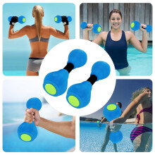Water Dumbbells EVA Foam Handle Strip 2 Pack