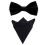 Men's Satin Solid Bow Tie and Pocket Square Set 1