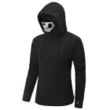 (Black,3XL)Herren Gesichtsmaske Totenkopf Hoodies Kordelzug Pullover Sweatshirts Kostüm Pulli