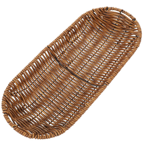 Rustikaler Brotkorb aus Rattan, handgefertigt, 1 Stück