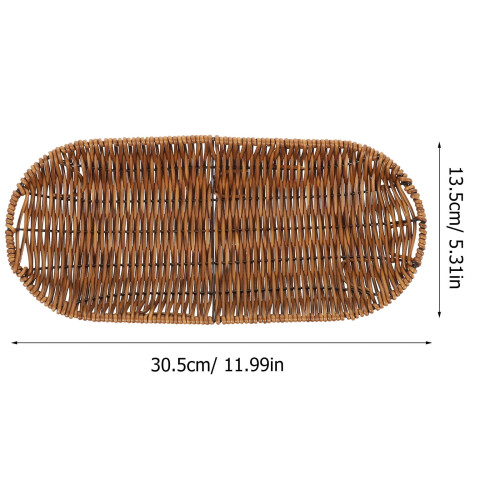 Rustikaler Brotkorb aus Rattan, handgefertigt, 1 Stück 1