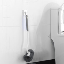 Brosse de toilette double tĂŞte grise 38 x 5,8 cm
