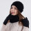 Winter beanie hat with circle scarf and touchscreen gloves 4