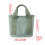 Yulier Canvas Tote Bag för Dam Grön Liten 3