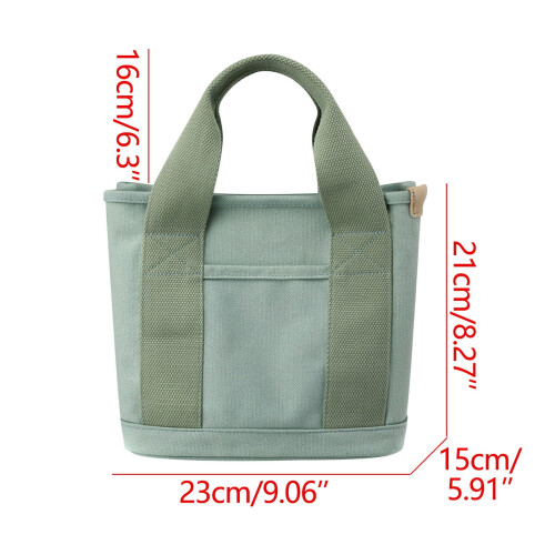 Yulier Canvas Tote Bag för Dam Grön Liten 2