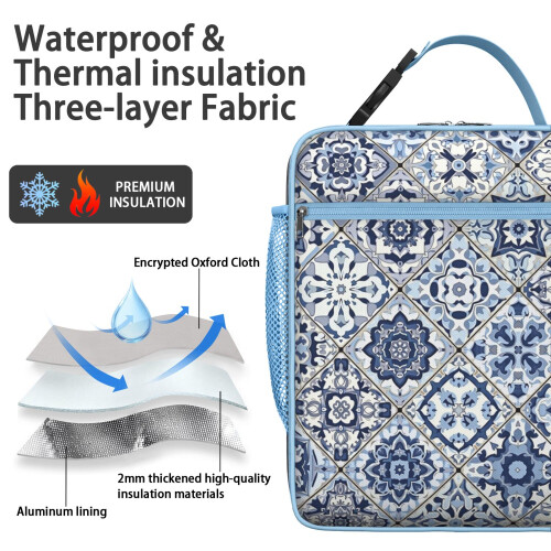 Sac à lunch isotherme avec poignée, étanche et imperméable 1