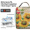 Tragbare, isolierte Lunchtasche mit Sonnenblumenmuster 4