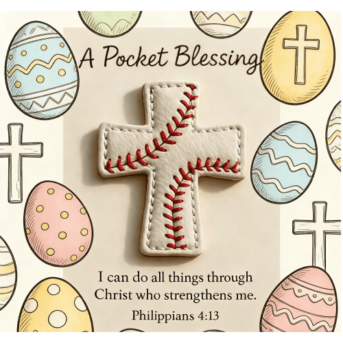 Easter Cross Pendant Keychain Religious Metal Acrylic 2