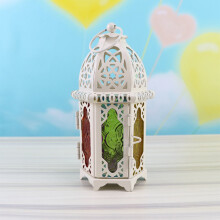 Lanterne marocaine vintage, bougeoir en métal, 39,4 cm (15,5 pouces), 40,4 cm (15,5 pouces).